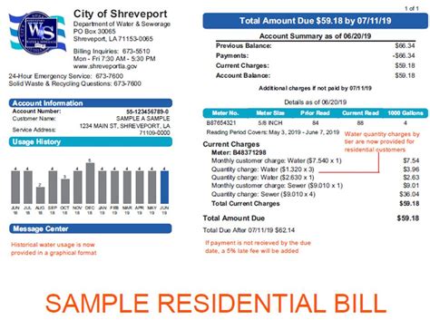 shreveport water bill